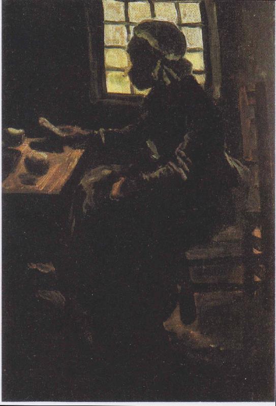 Vincent Van Gogh Peasant woman eating oil painting image